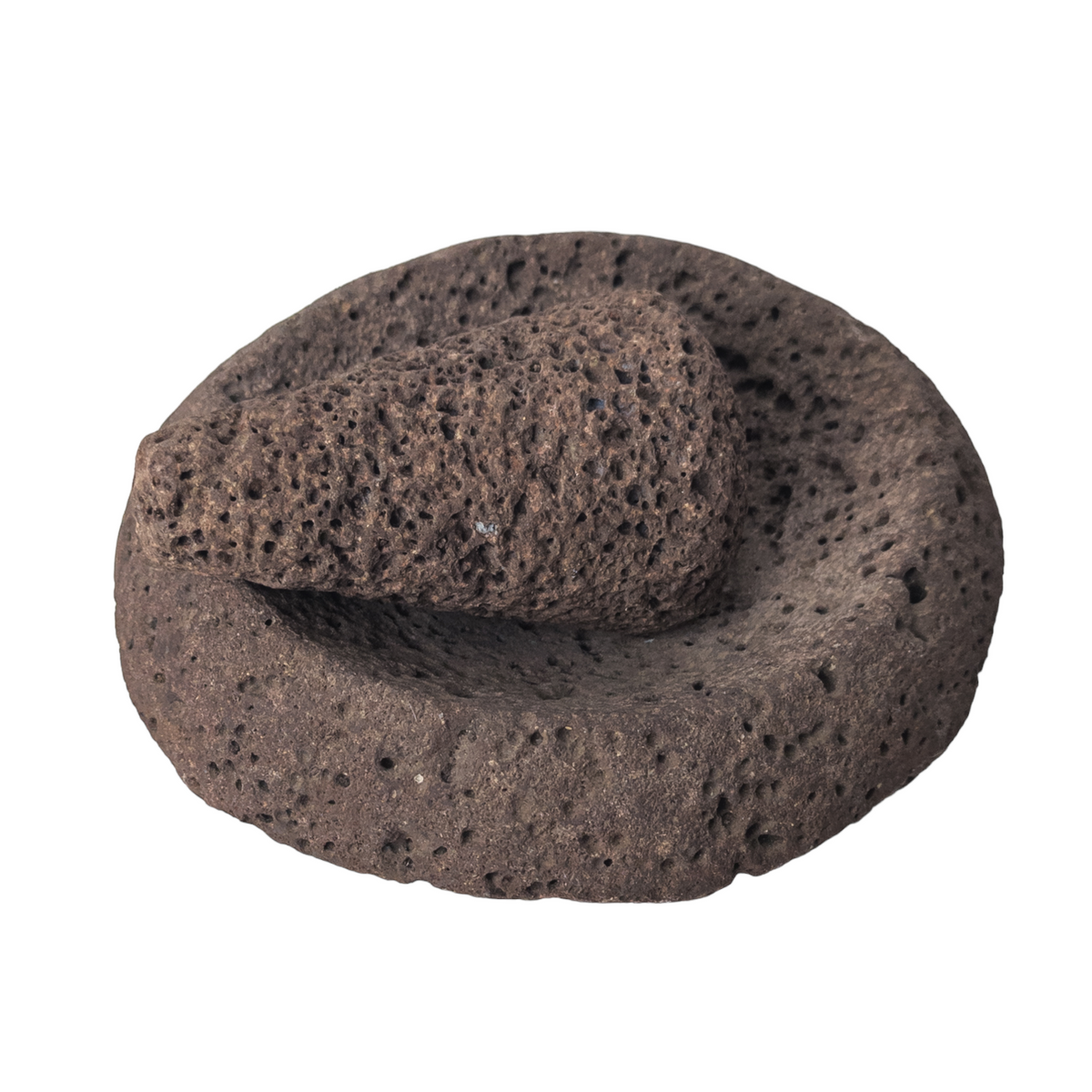 Vintage Carved Lava Rock Mortar & Pestle Ballyhoo Curiosity Shop