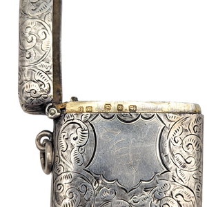 Antique Victorian Sterling Silver Vesta Match Safe
