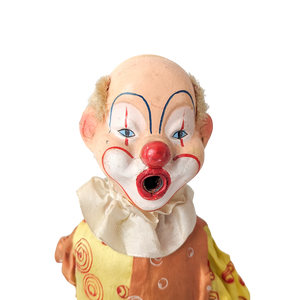 Vintage Bouncing Wind Up Tin Clown