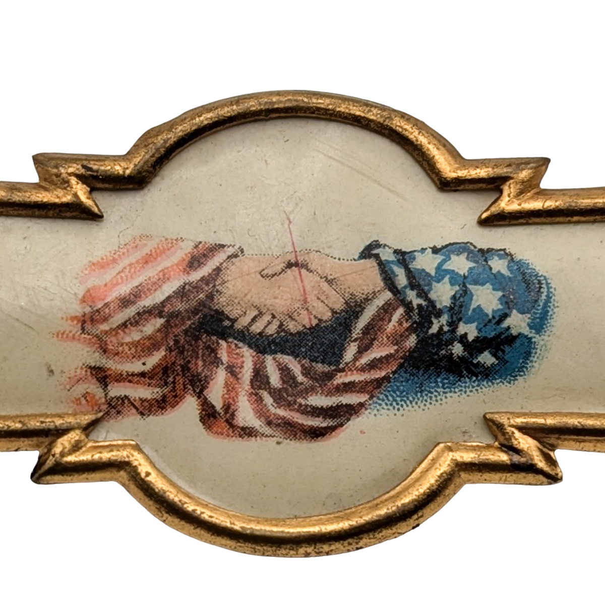Antique Victorian Celluloid Odd Fellows Fraternal Handshake IOOF