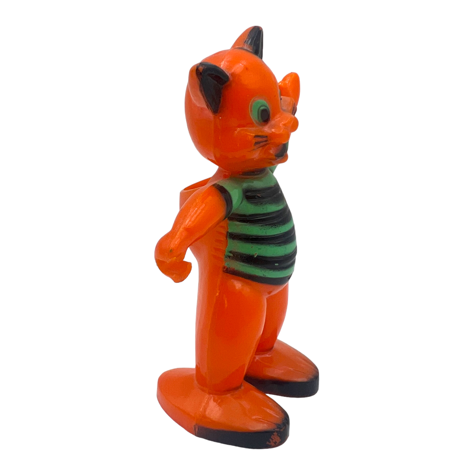 Vintage Rare Rosbro Halloween Candy Container Cat