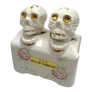 Vintage Skull Nodder Memento Mori Salt & Pepper Set