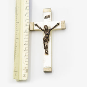 Vintage Celluloid Mother of Pearl Crucifix