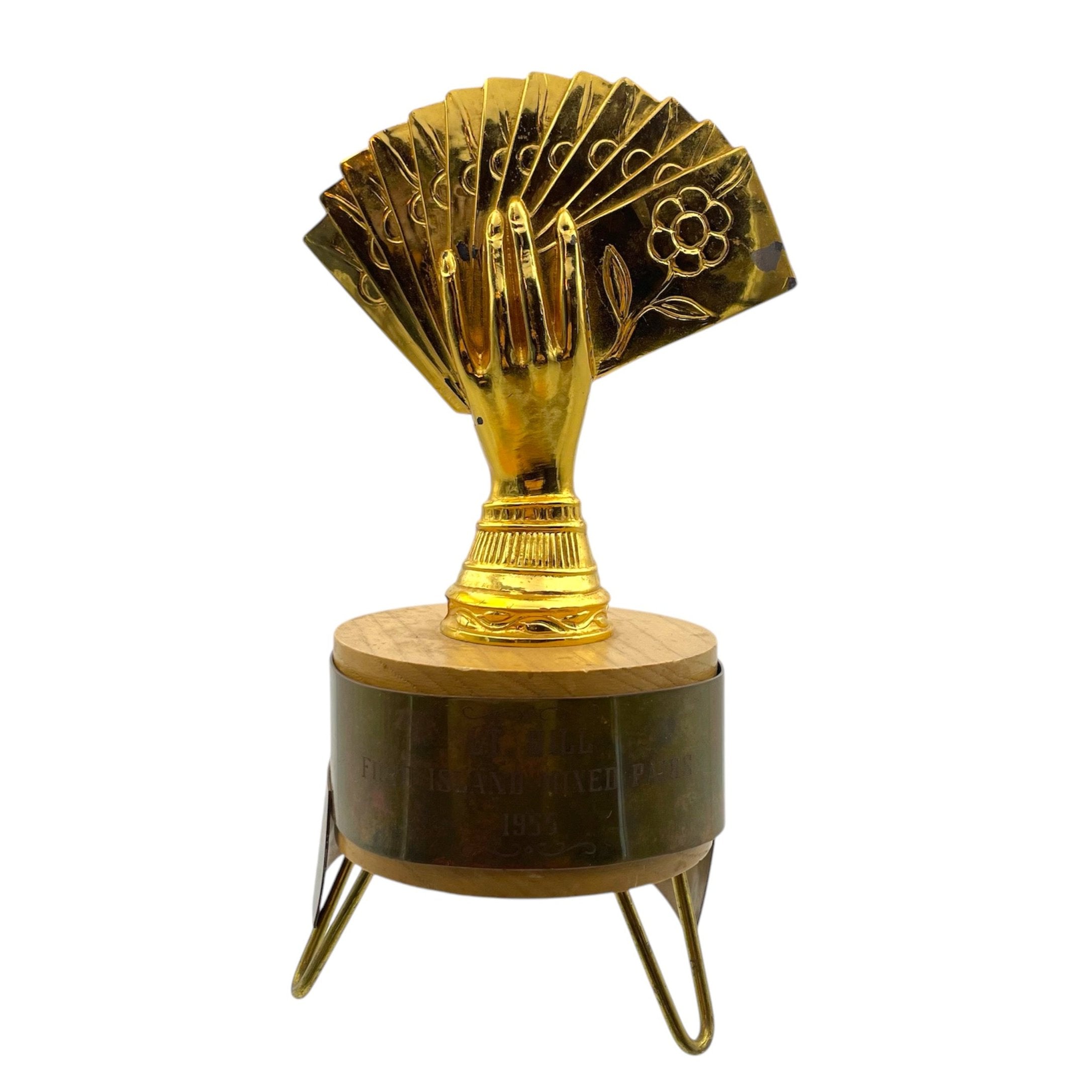 Vintage 1955 Mixed Pairs Card Trophy