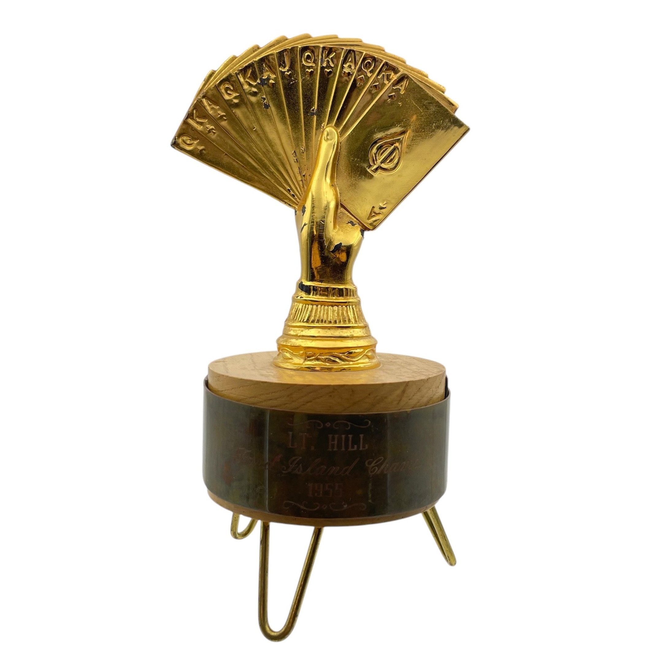 Vintage 1955 Mixed Pairs Card Trophy