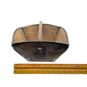 Antique Chinese Wood Rice Basket