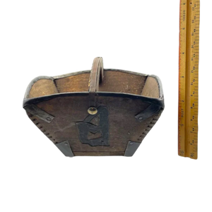 Antique Chinese Wood Rice Basket