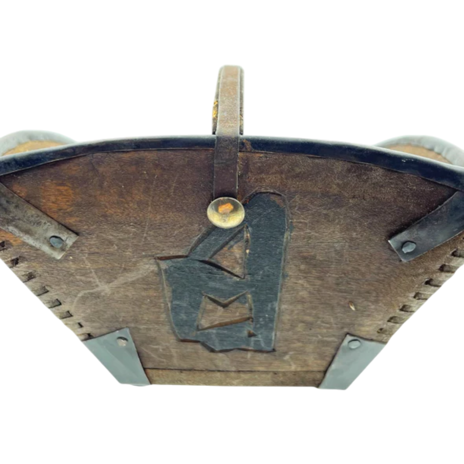 Antique Chinese Wood Rice Basket