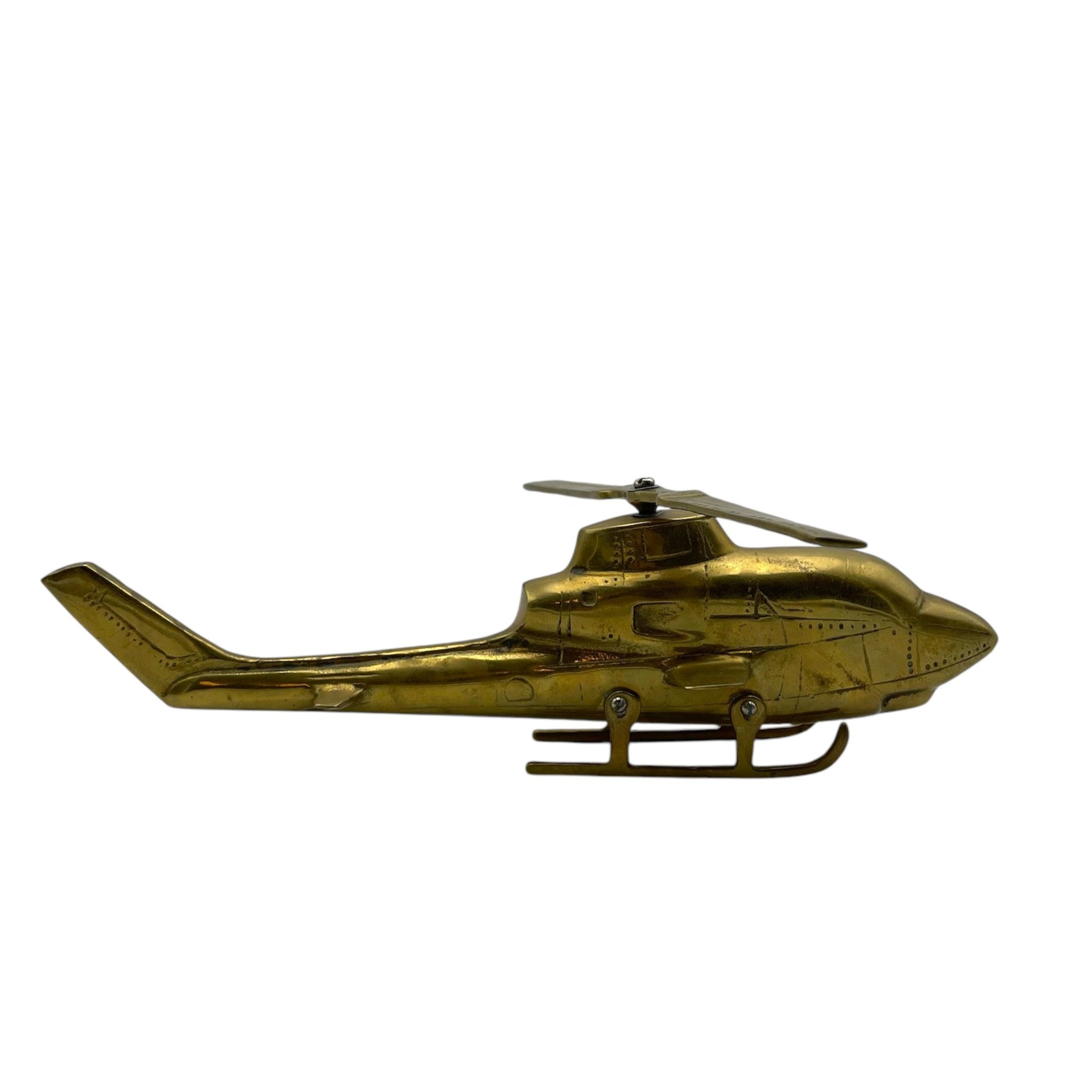 Vintage Brass Helicopter