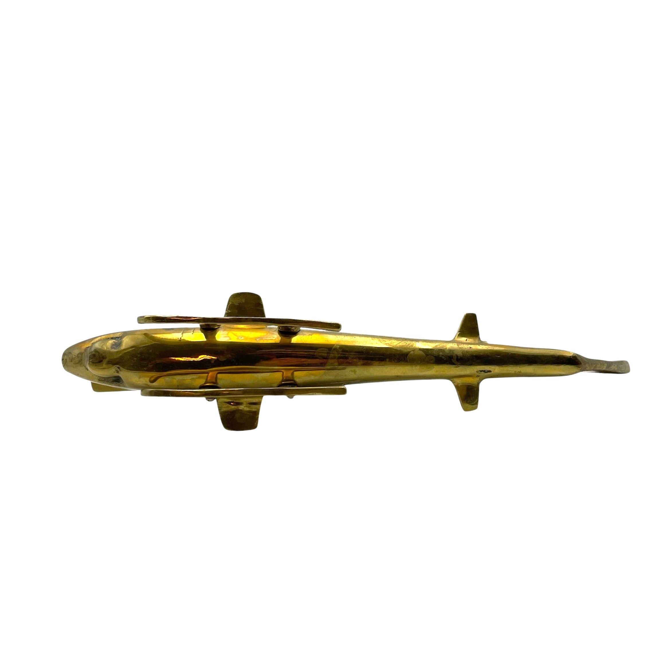 Vintage Brass Helicopter