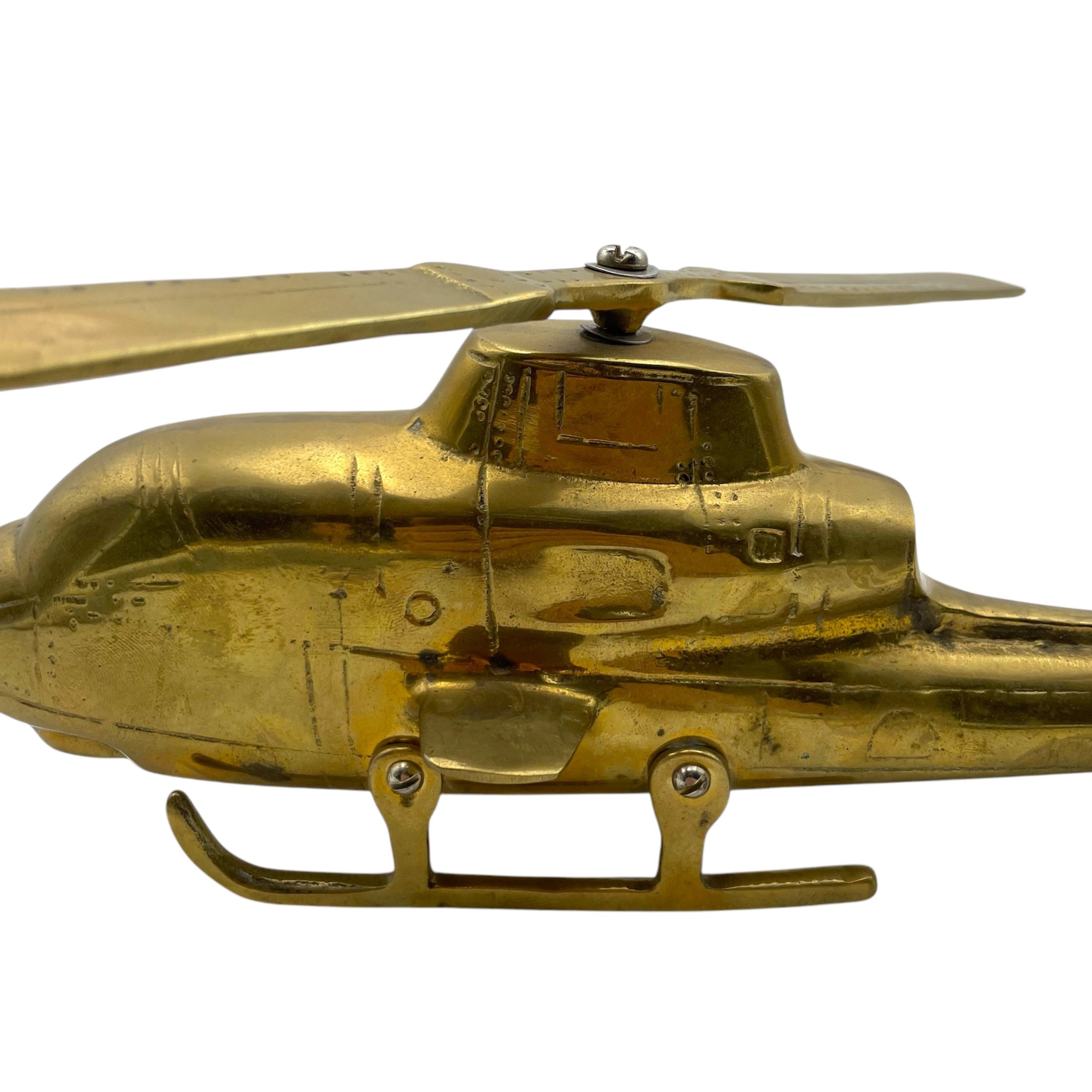 Vintage Brass Helicopter