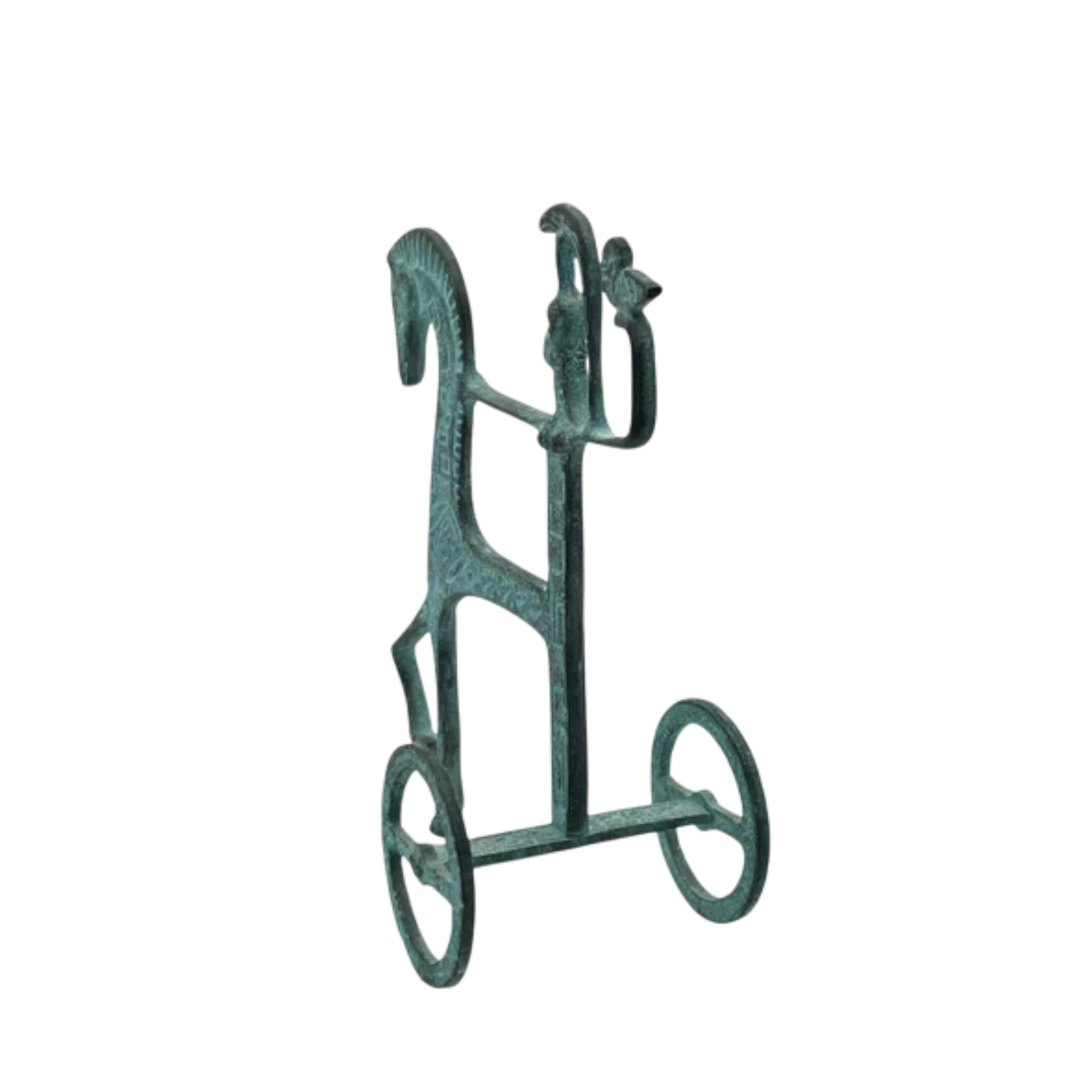 Mid-Century Bronze Greek Chariot Figurine