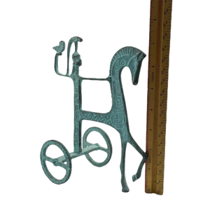 Mid-Century Bronze Greek Chariot Figurine