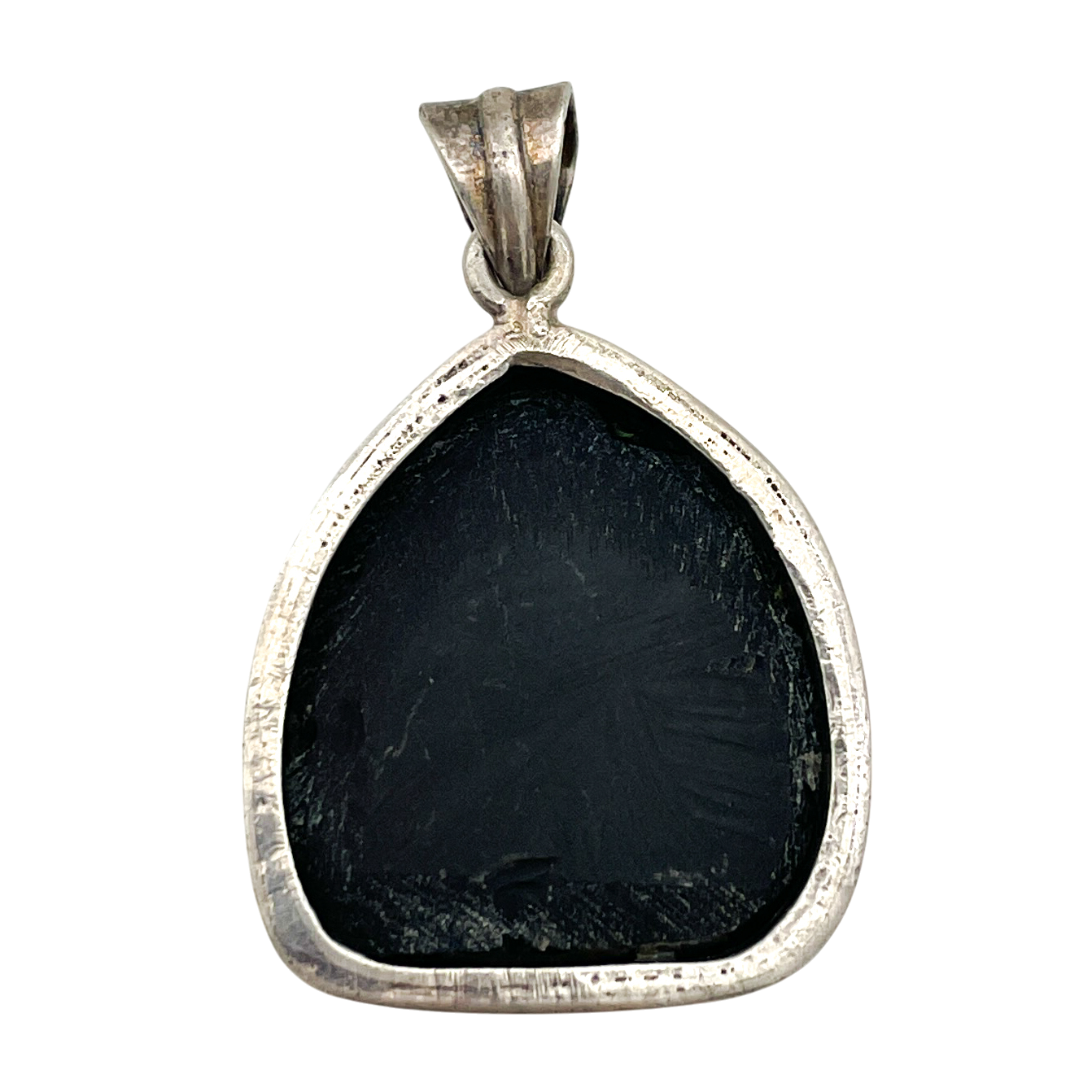 Sterling Silver Black Onyx Druzy Pendant