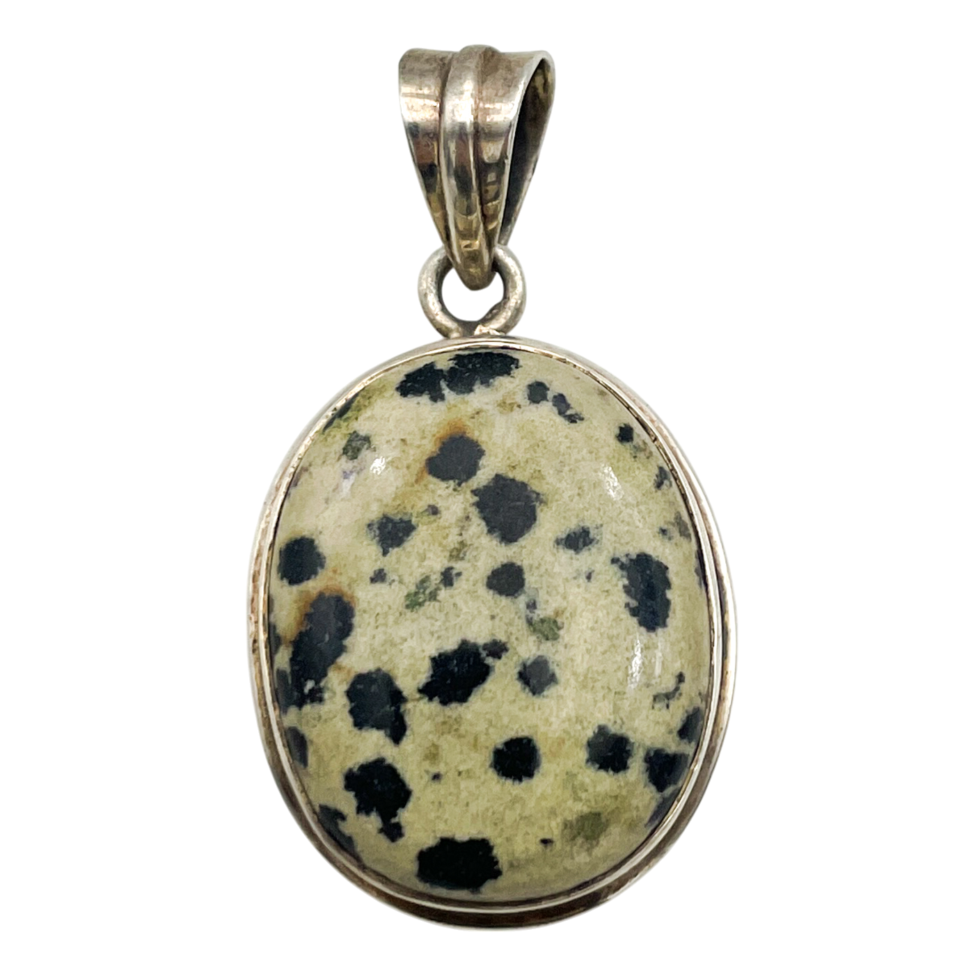 Sterling Silver Dalmation Jasper Pendant