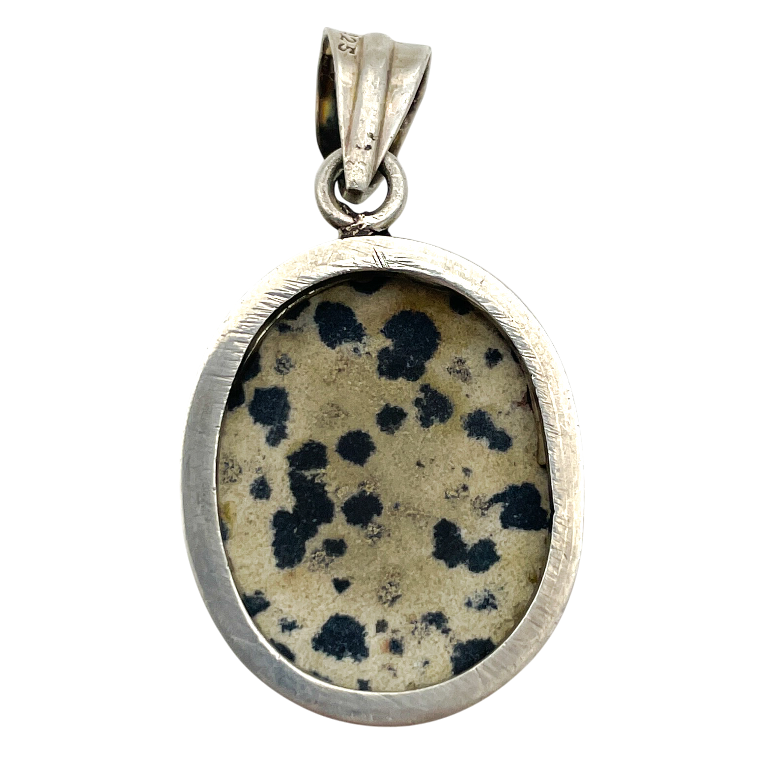 Sterling Silver Dalmation Jasper Pendant