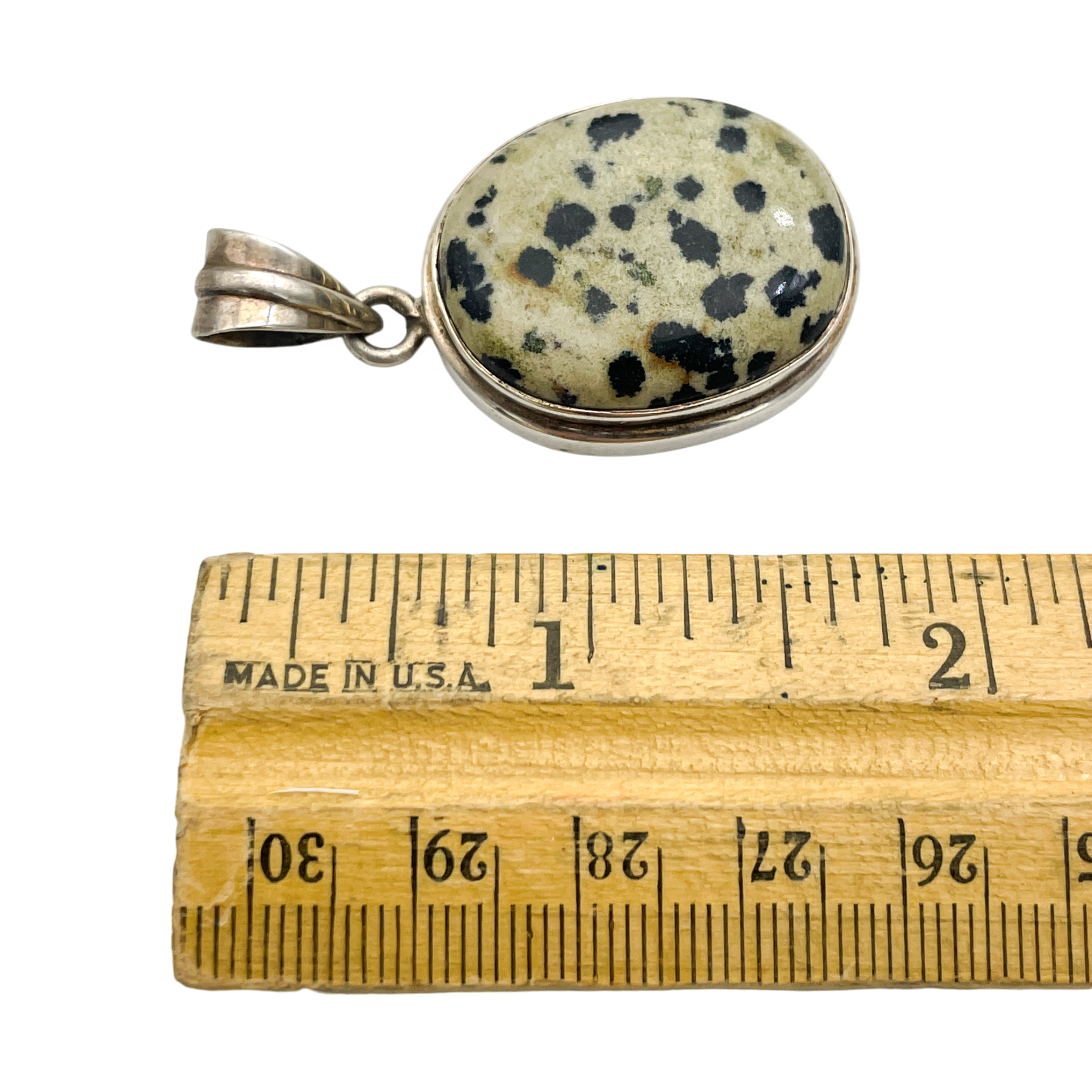 Sterling Silver Dalmation Jasper Pendant