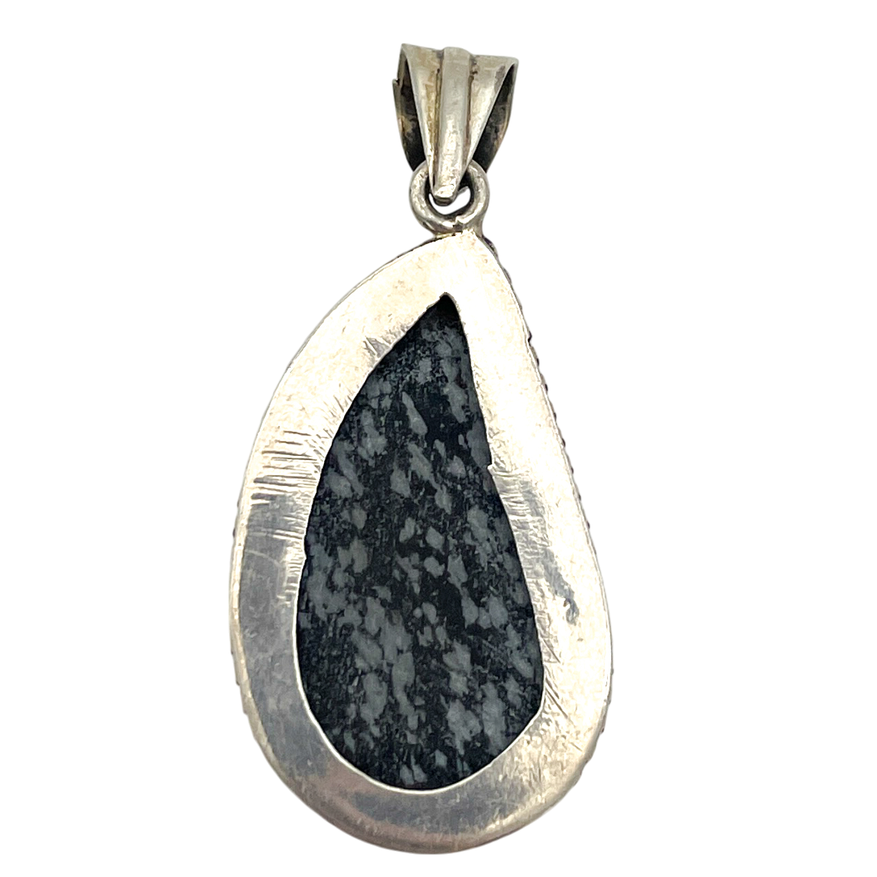 Sterling Silver Snowflake Obsidian Pendant 16.5g