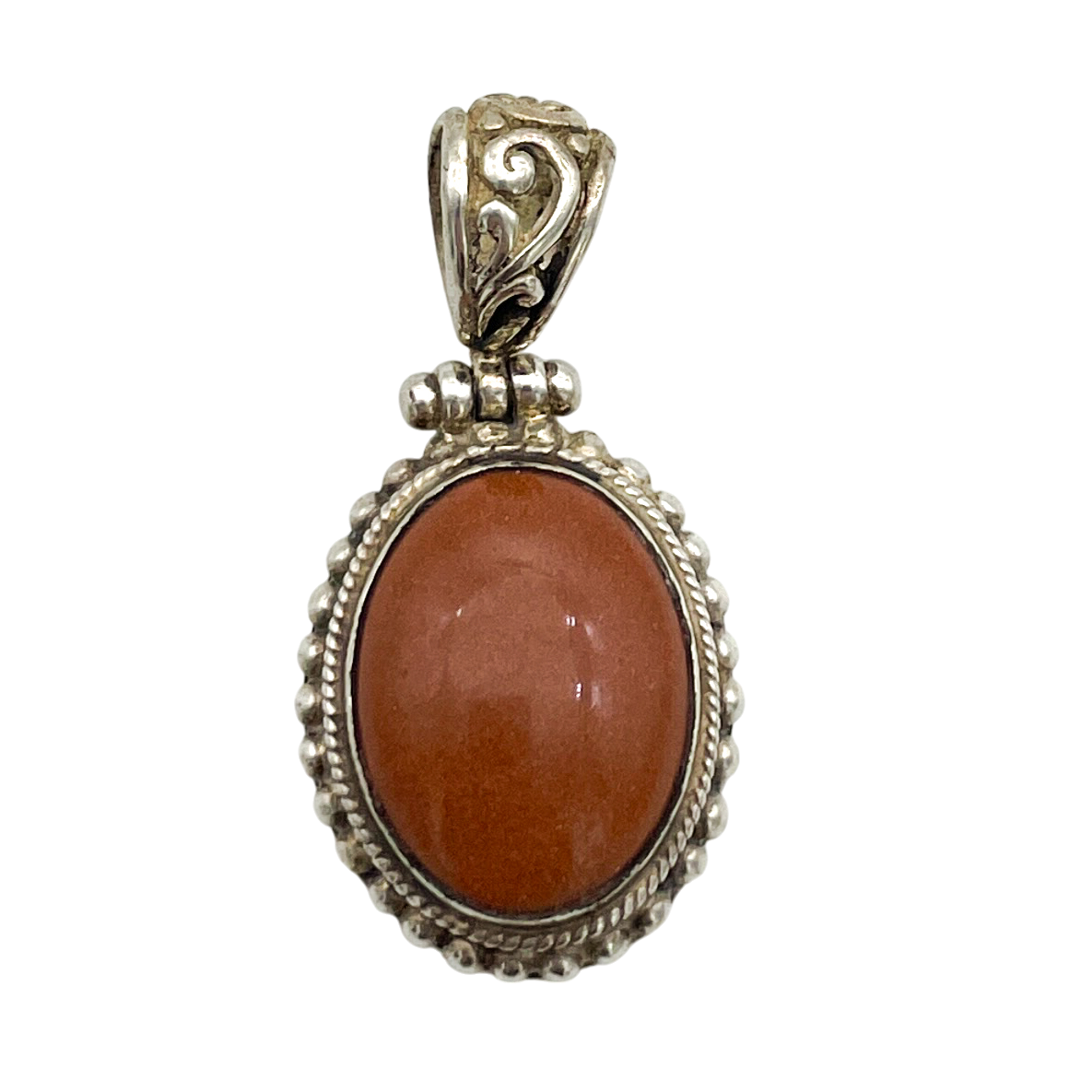 Sterling Silver Goldstone Pendant 9.6g
