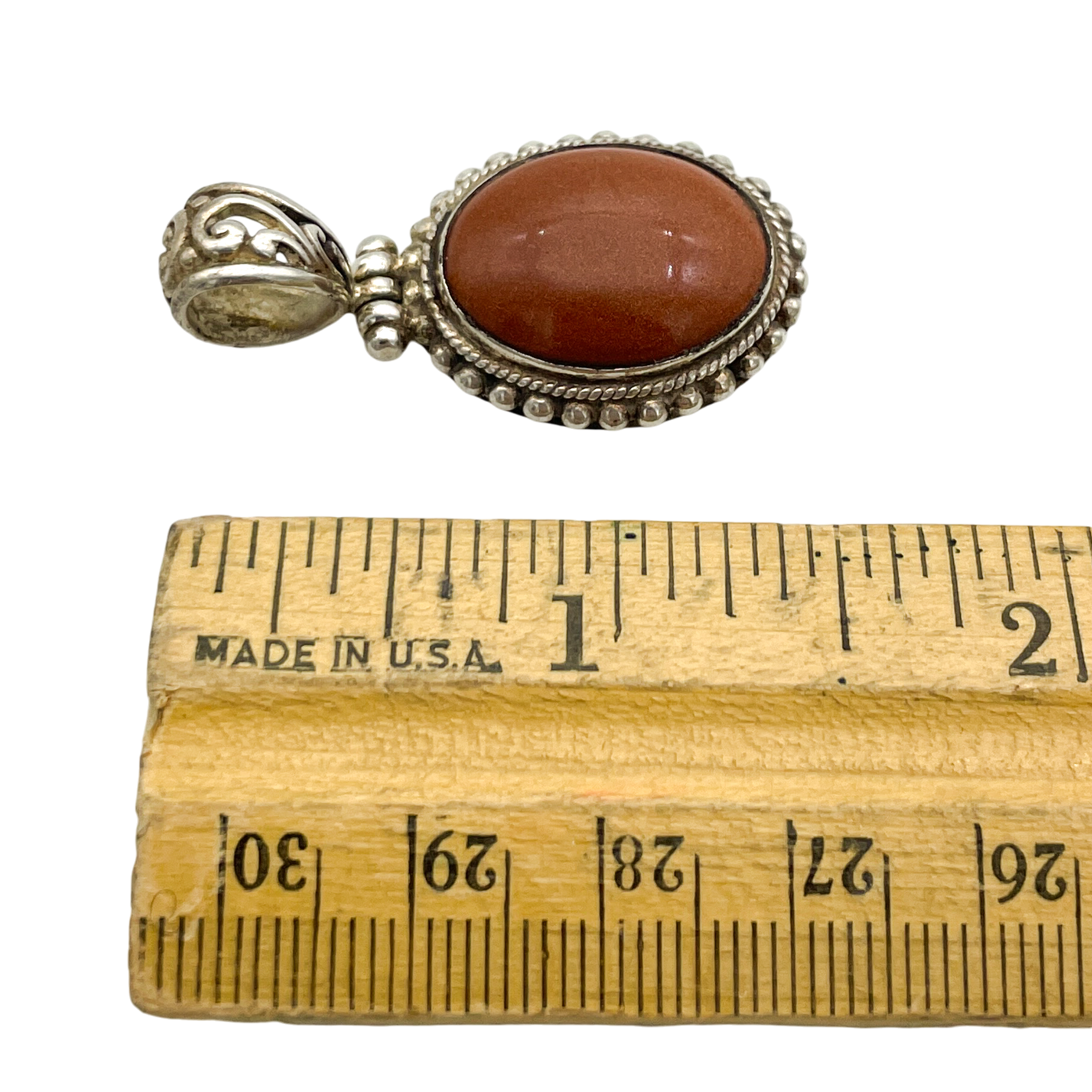 Sterling Silver Goldstone Pendant 9.6g