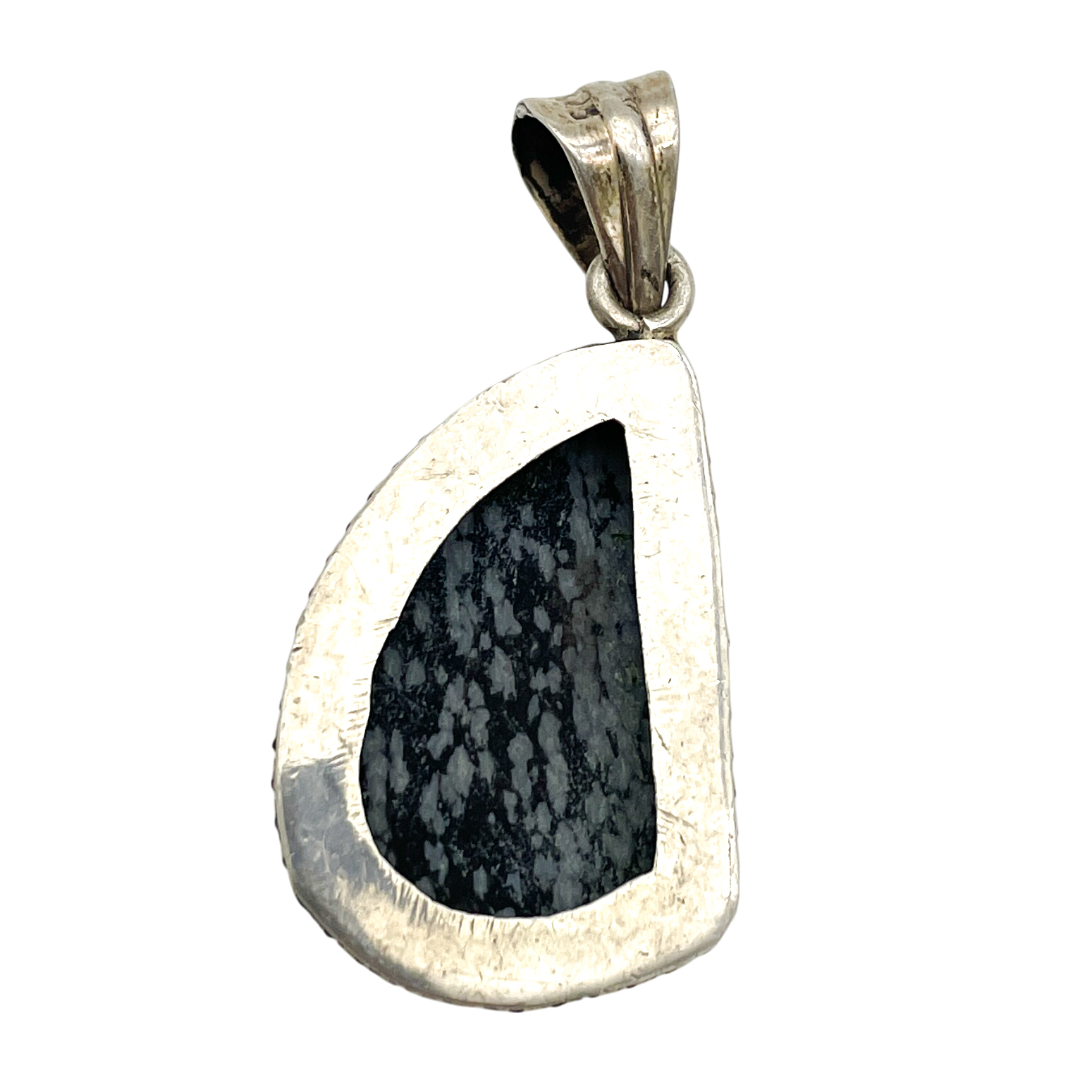 Sterling Silver Snowflake Obsidian Pendant 14.3g