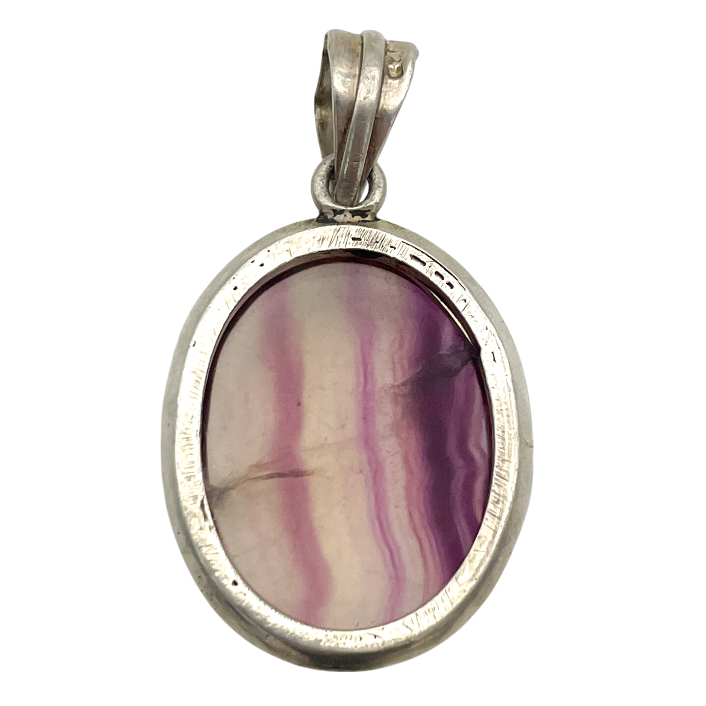 Sterling Silver Fluorite Pendant 16.1g