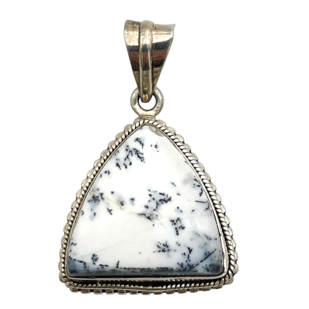 Sterling Silver Dendritic Agate Pendant 12.4g