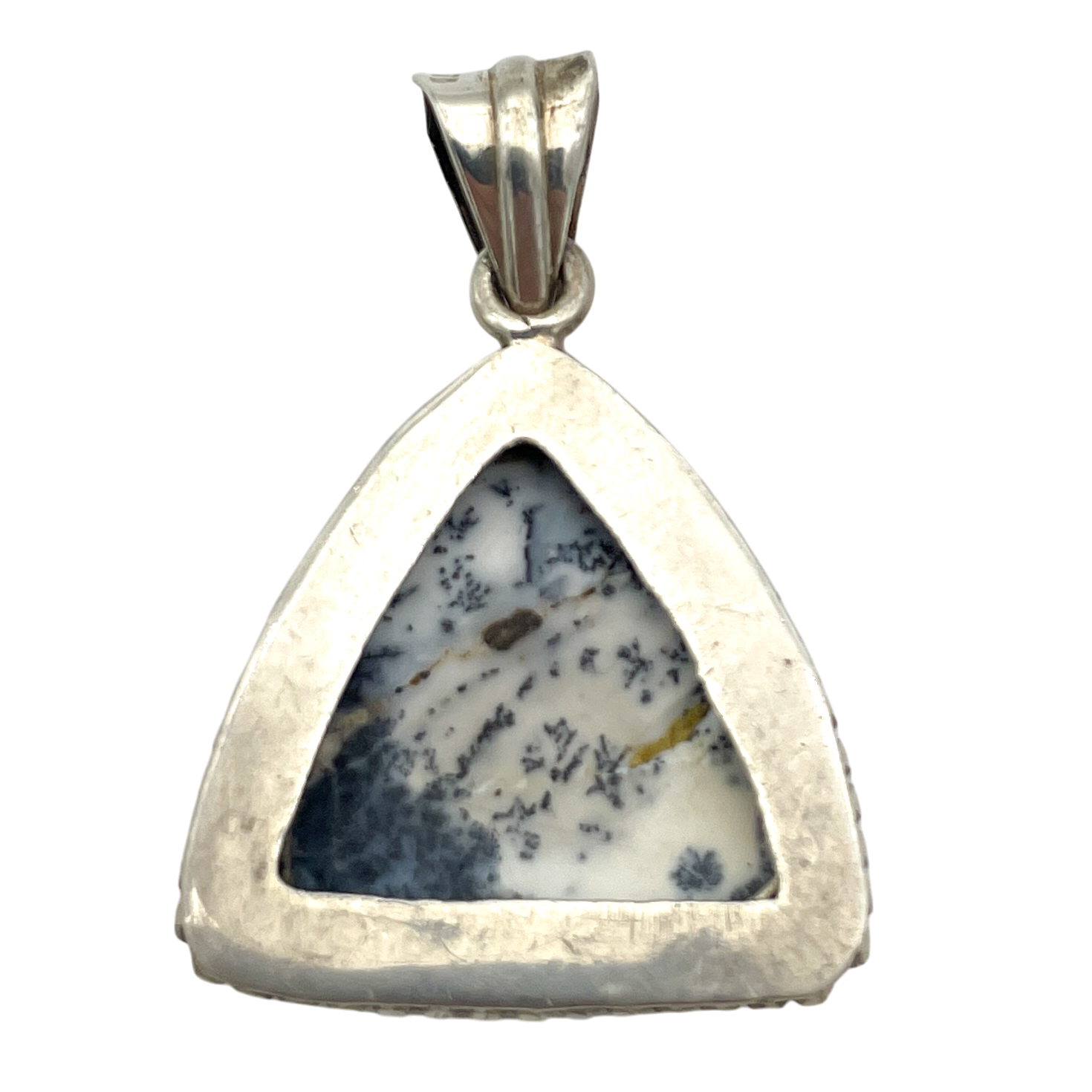 Sterling Silver Dendritic Agate Pendant 12.4g