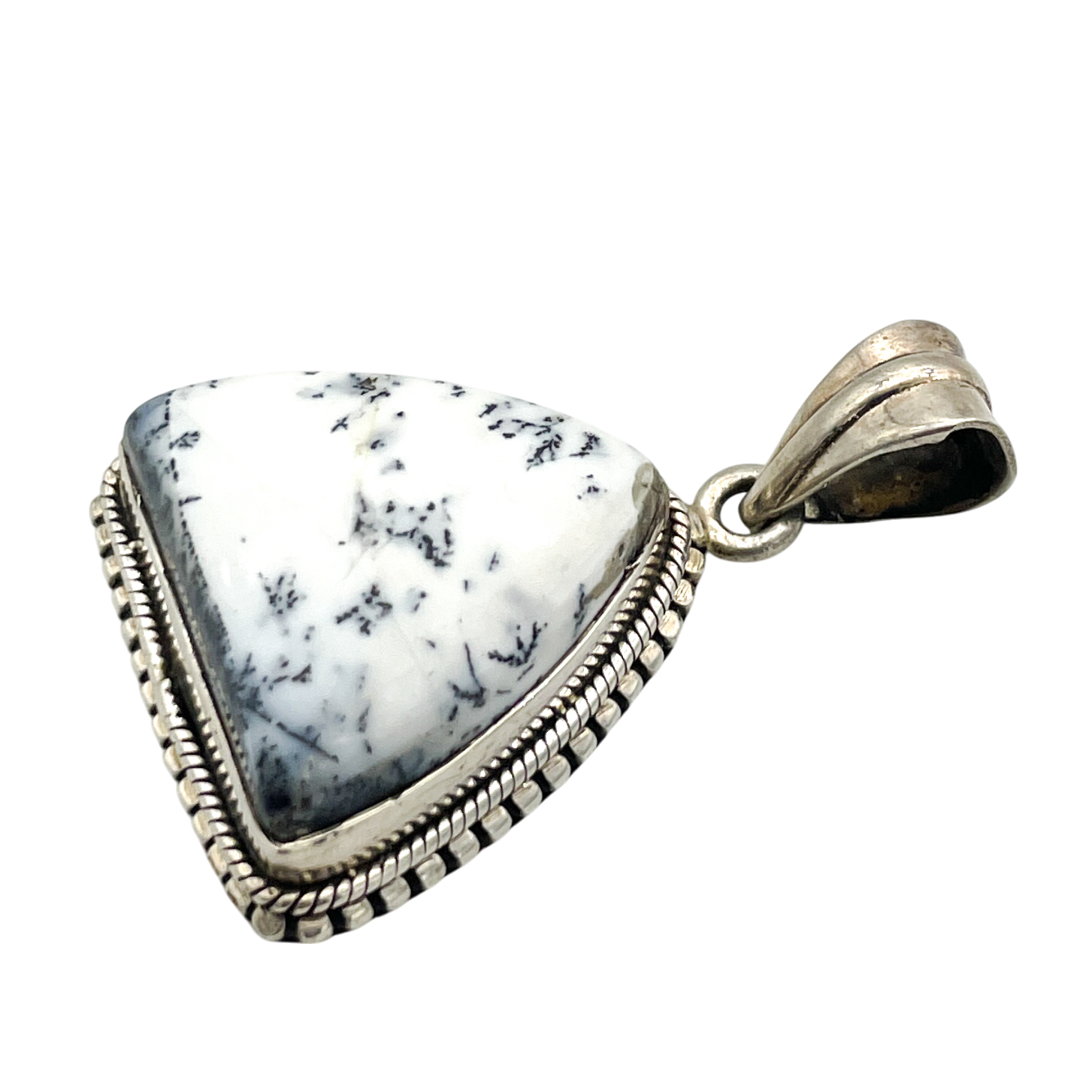 Sterling Silver Dendritic Agate Pendant 12.4g
