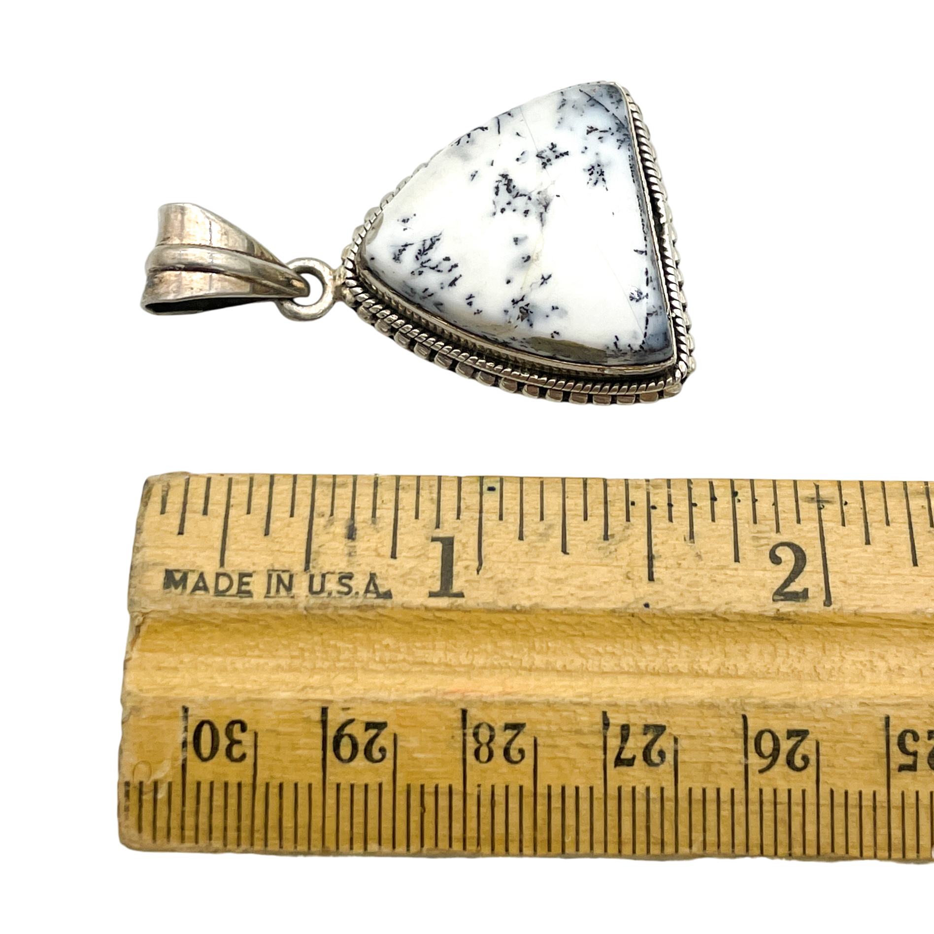 Sterling Silver Dendritic Agate Pendant 12.4g