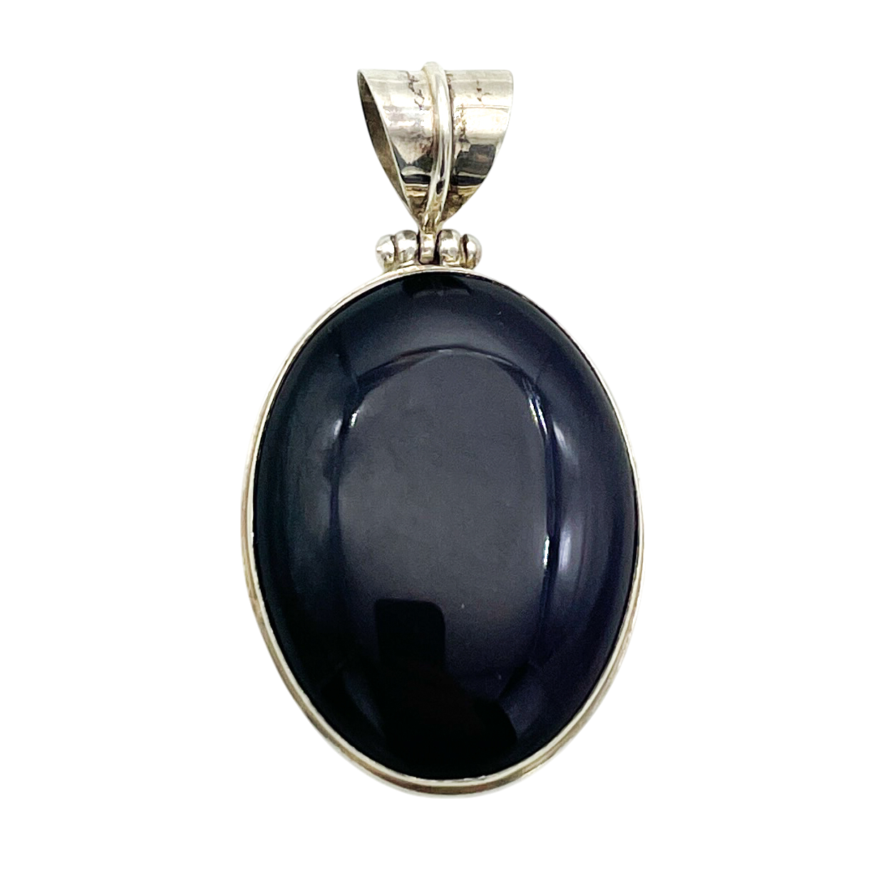 Sterling Silver Rainbow Obsidian Pendant