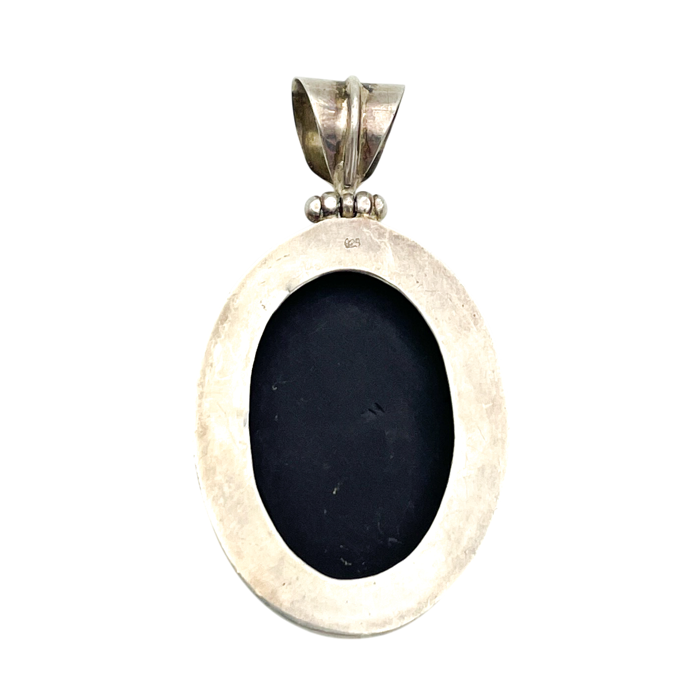 Sterling Silver Rainbow Obsidian Pendant