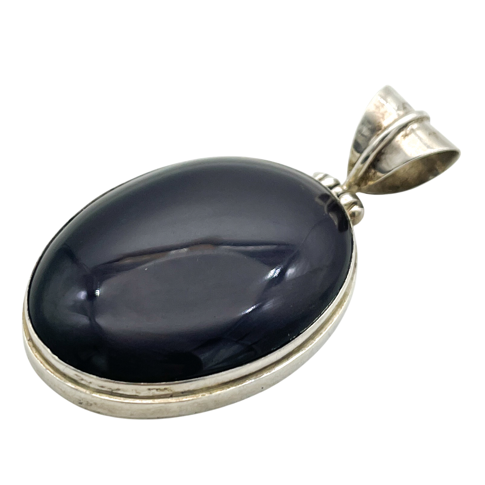 Sterling Silver Rainbow Obsidian Pendant