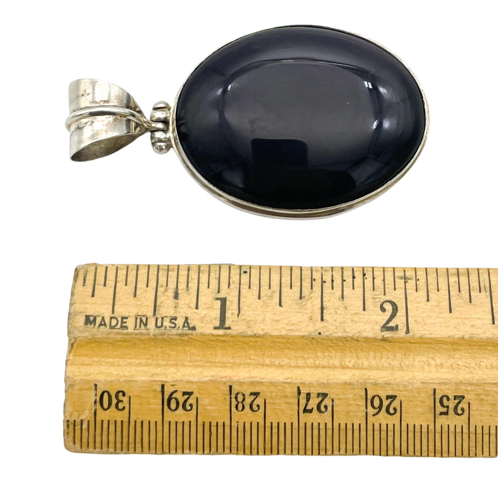 Sterling Silver Rainbow Obsidian Pendant