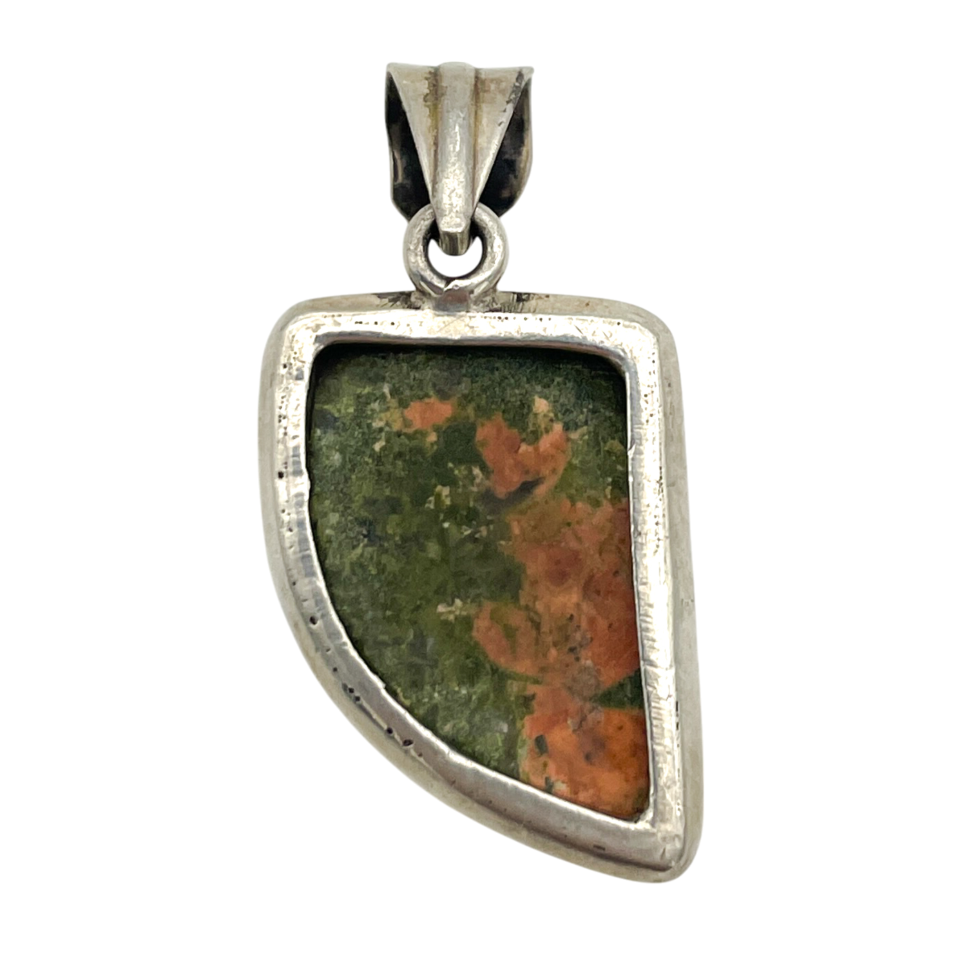 Sterling Silver Unakite Pendant 13.9g