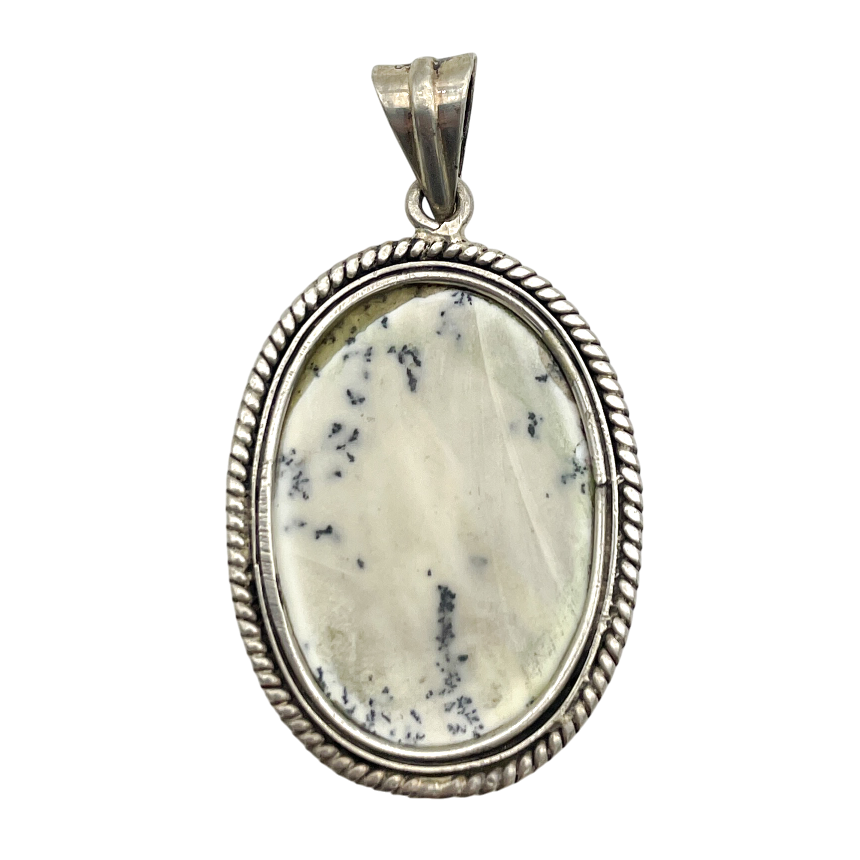 Sterling Silver Dendritic Agate Pendant 20.6g