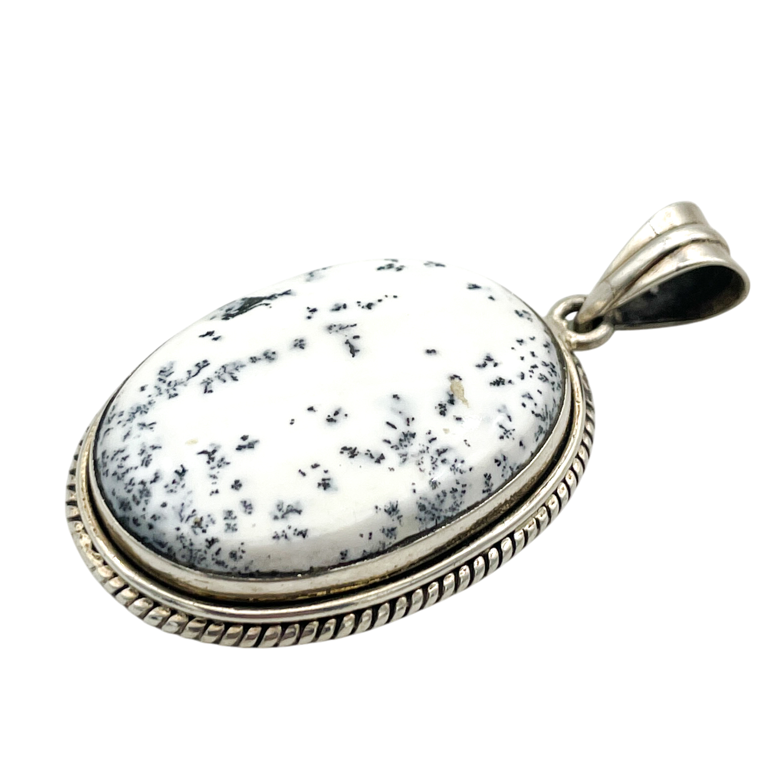 Sterling Silver Dendritic Agate Pendant 20.6g