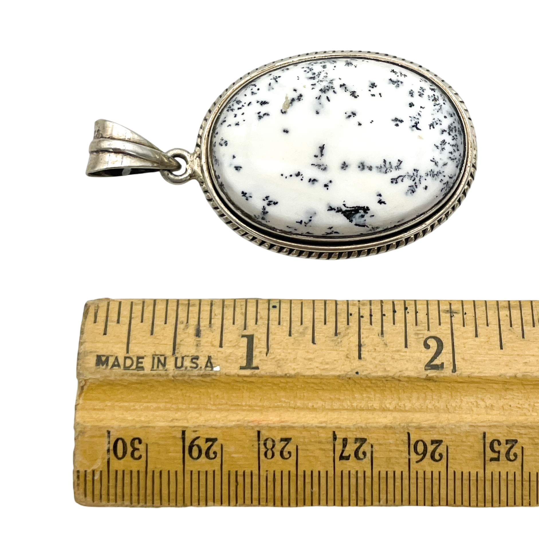 Sterling Silver Dendritic Agate Pendant 20.6g