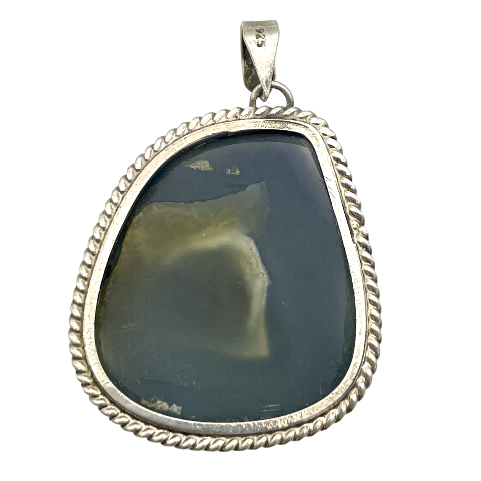Sterling Silver Rainbow Agate Pendant