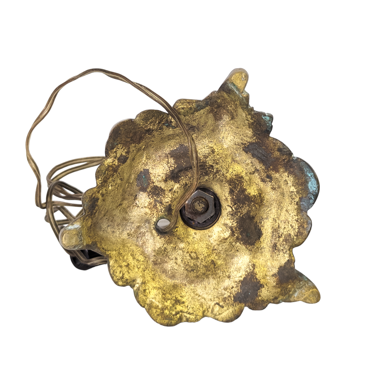 Art Nouveau Brass Cherub Desk Lamp