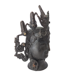 Vintage Bronze Tibetan Buddha Tara Bust