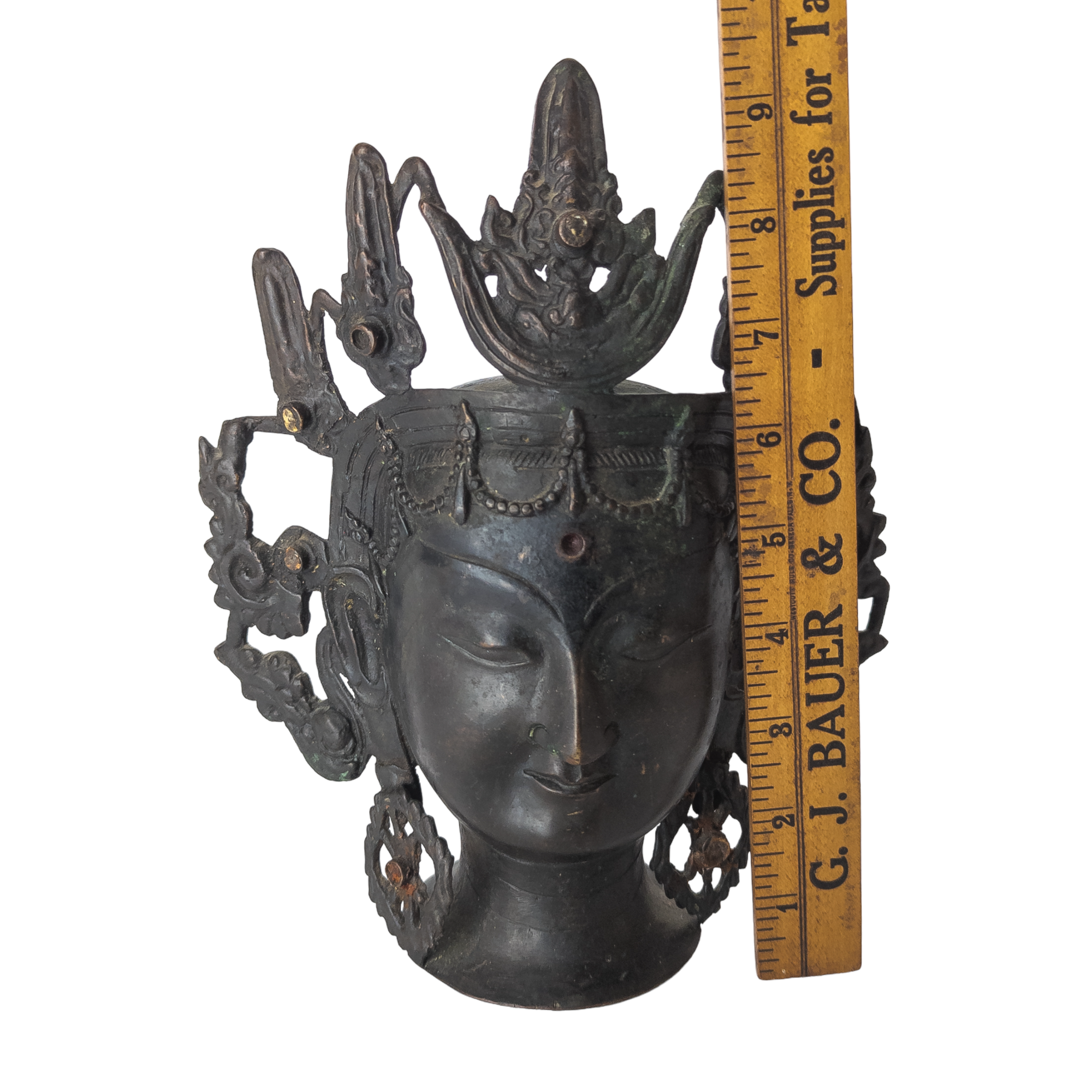 Vintage Bronze Tibetan Buddha Tara Bust