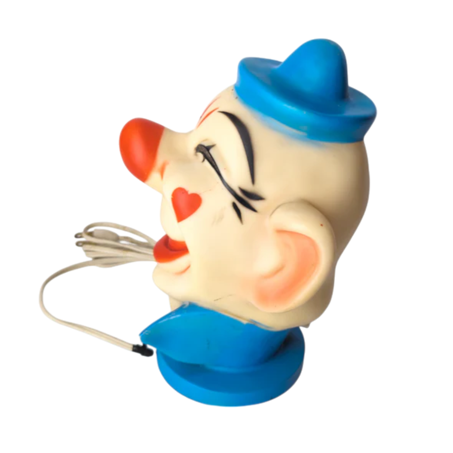 Rare 1970s Vinyl Clown Head Lamp