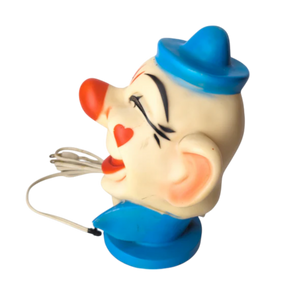 Rare 1970s Vinyl Clown Head Lamp