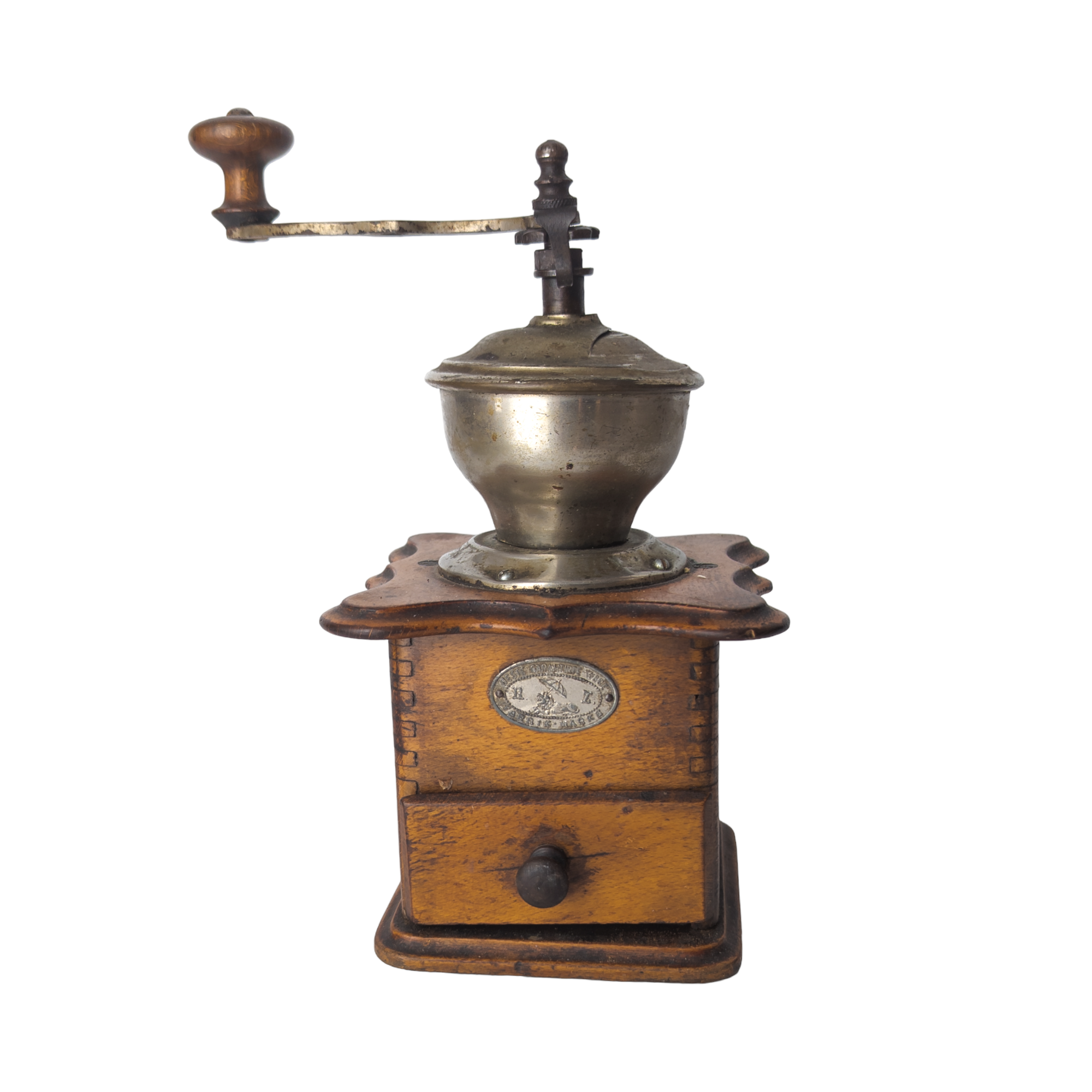 Antique German Hand Crank Coffee Mill