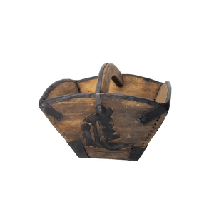 Antique Chinese Wood Rice Bucket