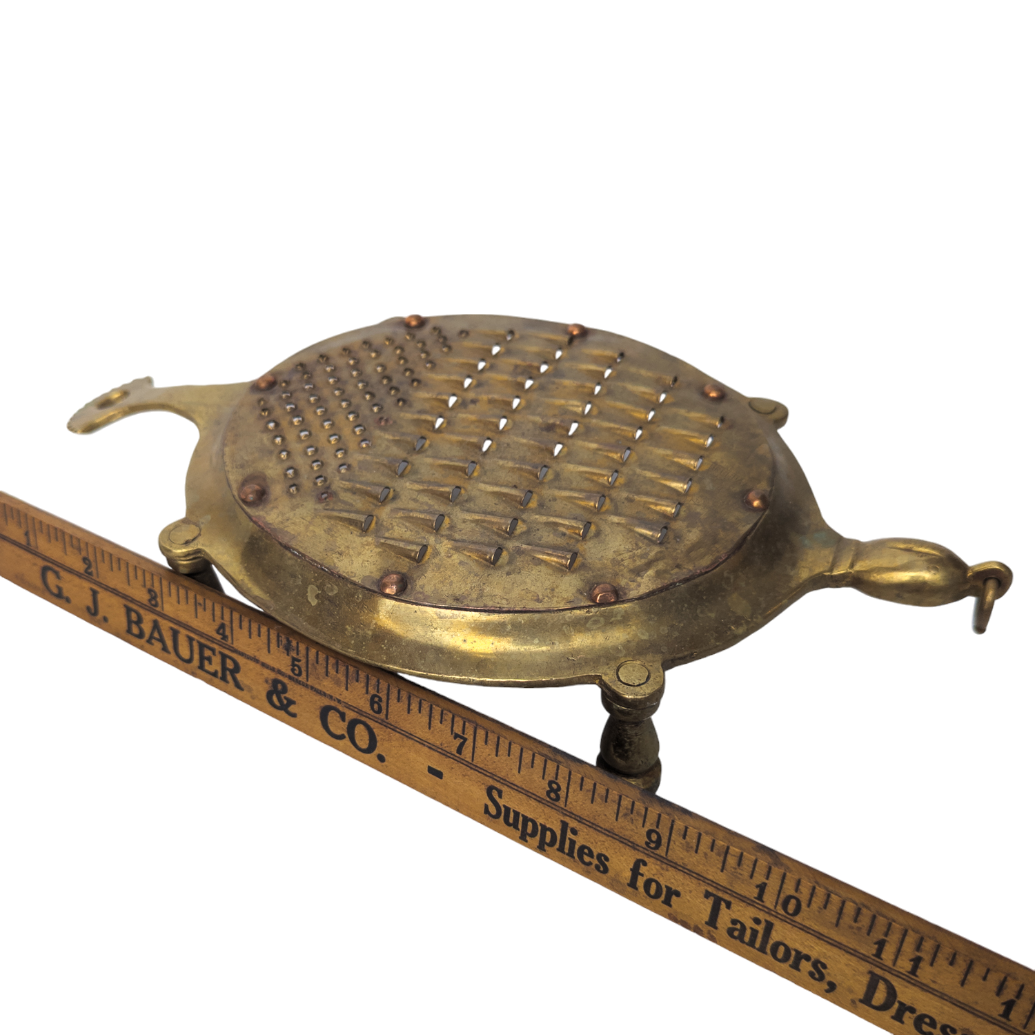 Vintage Brass Figural Turtle Food Grater
