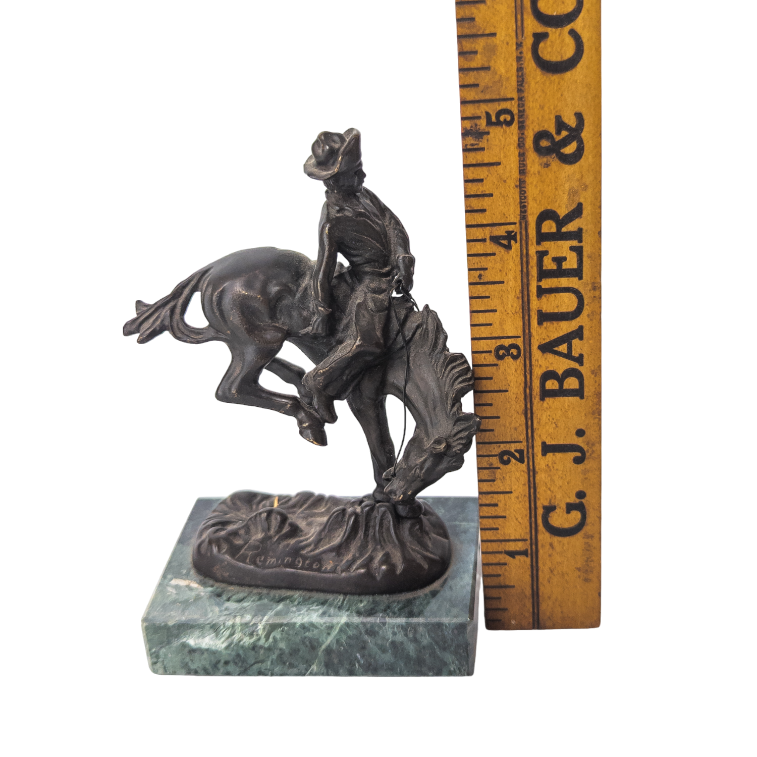 Vintage Miniature Bronze Remington Statue