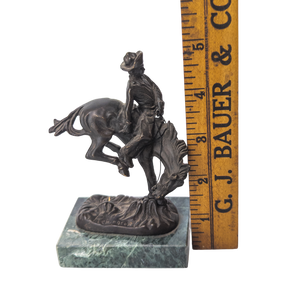 Vintage Miniature Bronze Remington Statue