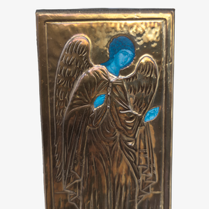 Vintage Sterling Silver Archangel Wall Icon